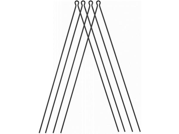 SKS V-Strebent&uuml;te 3,0 V2A schwarz gepulvert (355mm) inkl. Zubeh&ouml;r