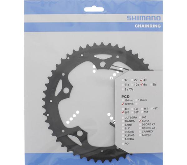 SHIMANO Kettenblatt SORA FC-3503 50 Z&auml;hne f&uuml;r KSR Schwarz